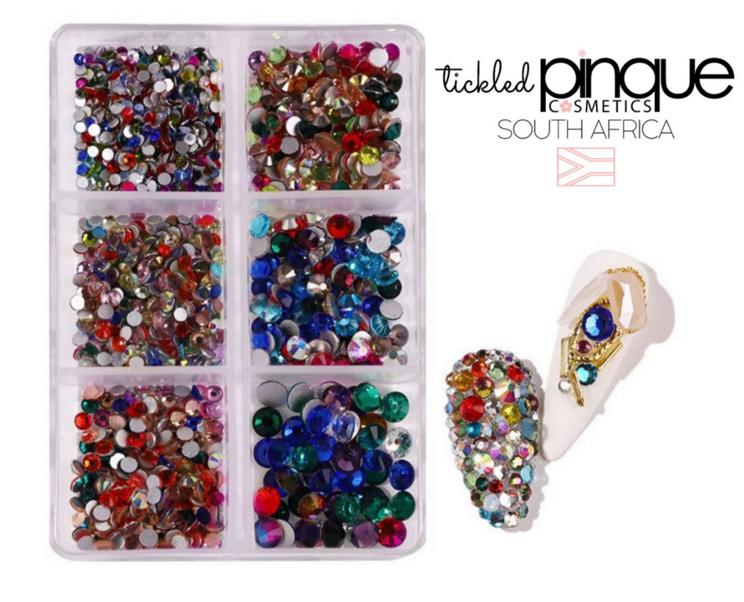 Rainbow Rhinestones Assorted (1000pc)